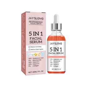 5 In 1 Facial Serum,30 Vitamin C Face Serum,Anti Aging Reduces Wrinkles Hydrating Collagen Facial Serum With Niacinamide,,Hyaluronic Acid, Vitami (Option: JAYSUING)