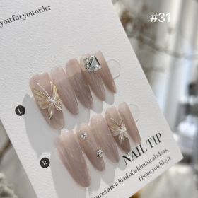 Handmade Long Ice-transparent Hand-painted Three-dimensional Butterfly (Option: Wear Armor Without Tools-L)