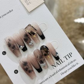 Handmade Long Camellia Girl Nail Tip (Option: Wear Armor Without Tools-S)